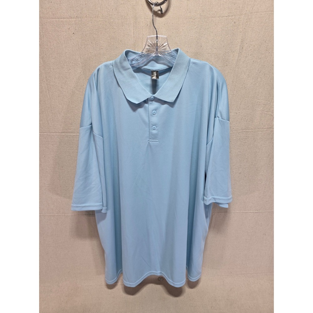 Dunbrooke Mens 3XL Light Blue Short Sleeve Performance Polo Shirt
